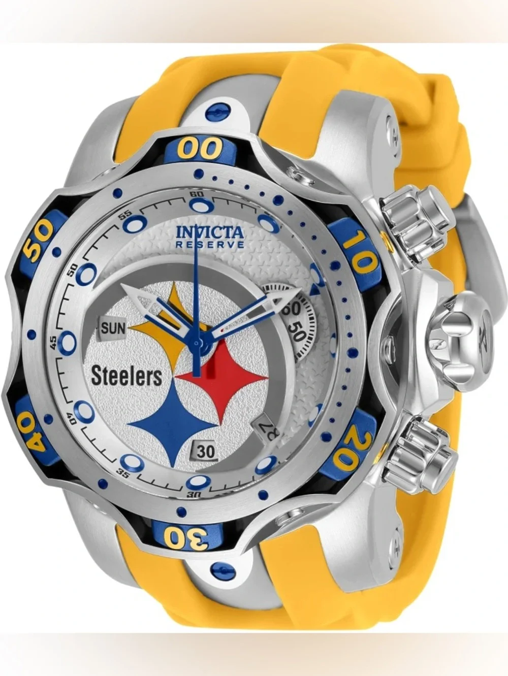 Invicta NFL Steelers Venom Gen III Men’s Chronograph Watch (Model 33085)